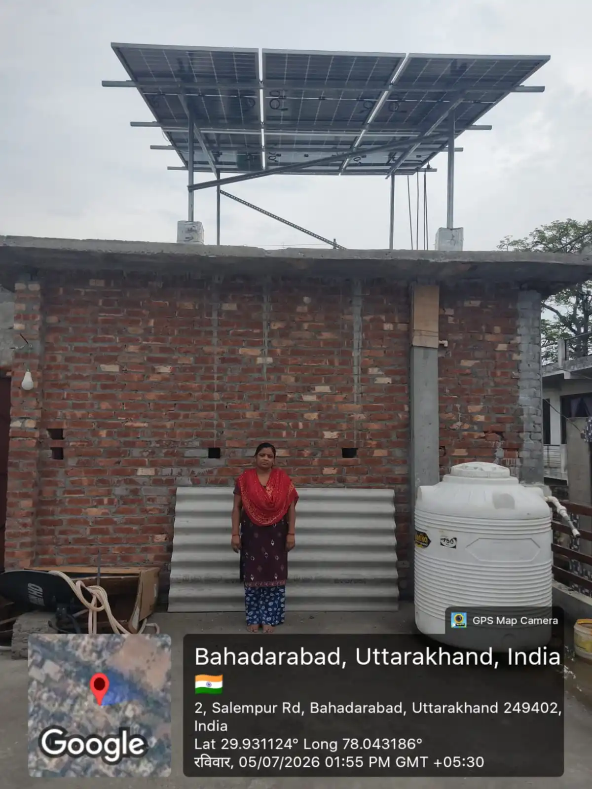 Residential rooftop solar installation