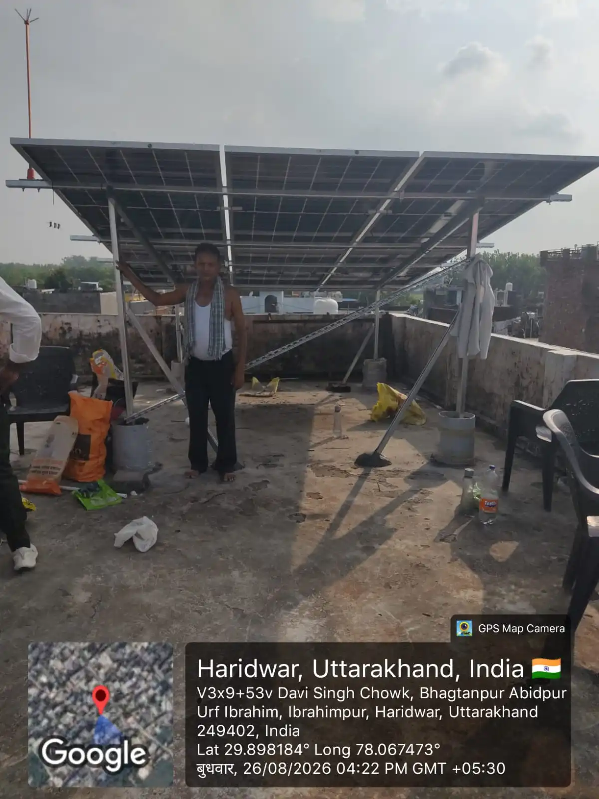 Industrial factory solar installation