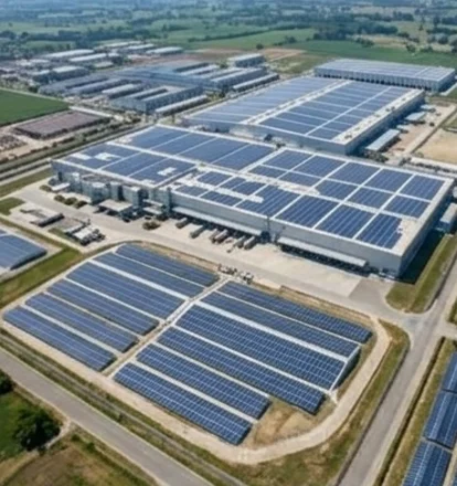 Industrial solar installation project