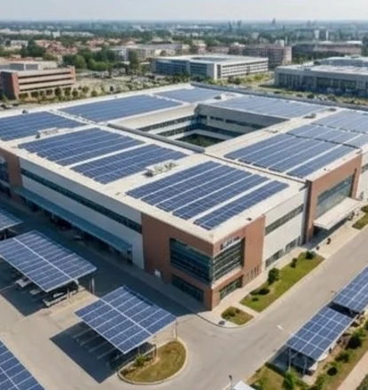 Commercial solar installation project