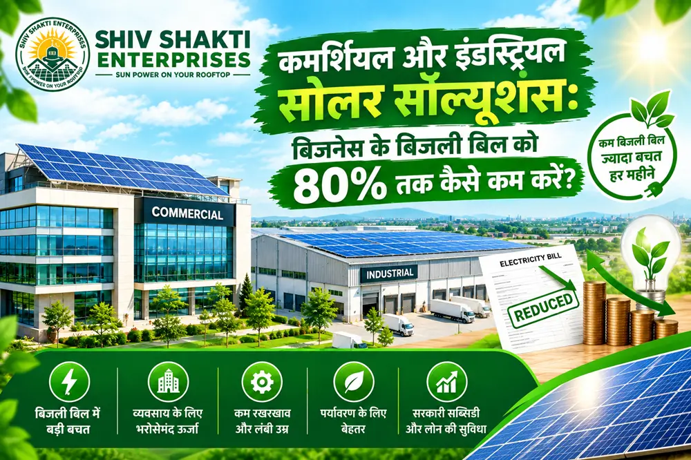 Commercial Aur Industrial Solar Solutions: Business Ke Bijli Bill Ko 80% Tak Kaise Kam Karein?